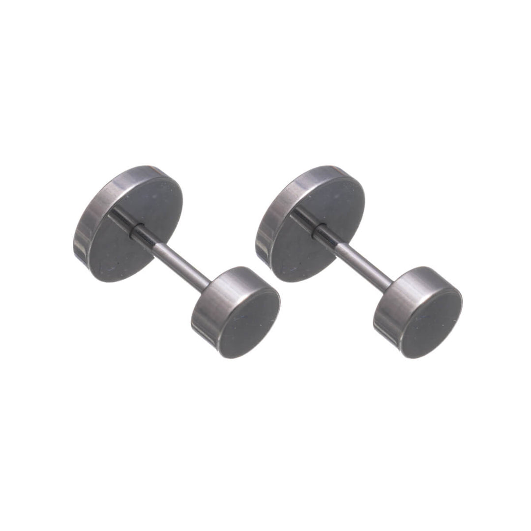 Titanium Stud Earrings 6mm – Screw-on Flat Back (G23)