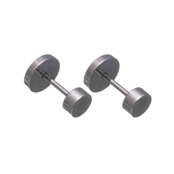 Titanium Stud Earrings 6mm – Screw-on Flat Back (G23)
