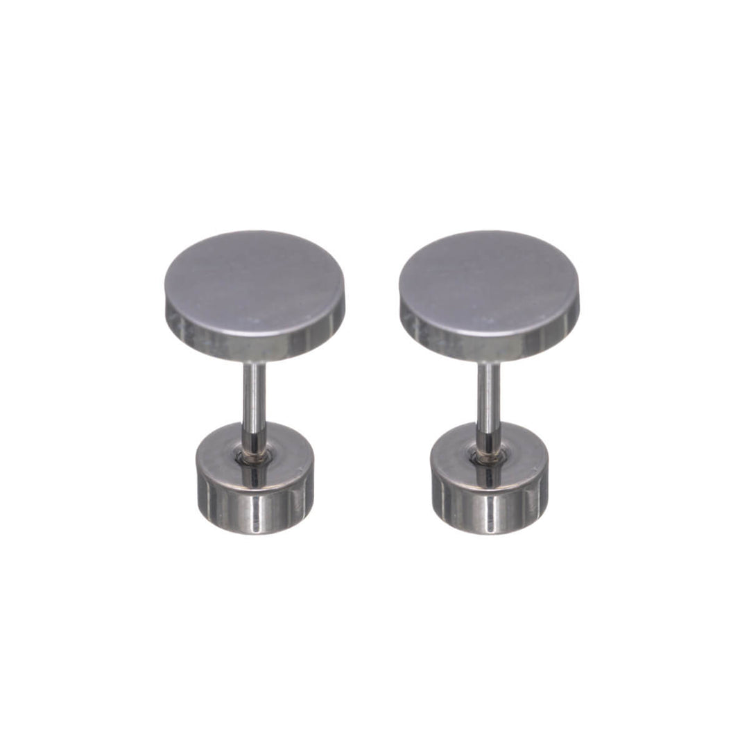 Titanium Stud Earrings 6mm – Screw-on Flat Back (G23)