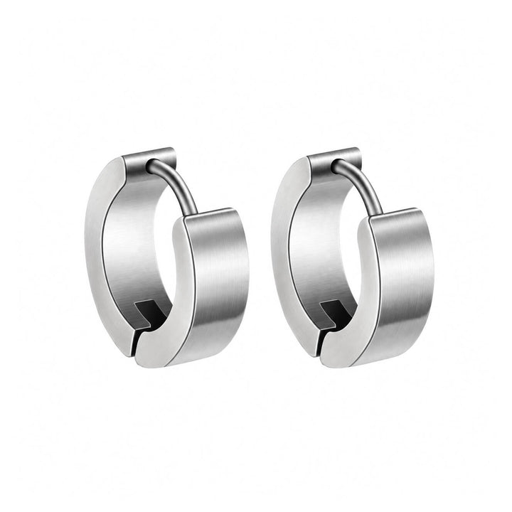 Tasaiset harjatut teräs korvarenkaat 4mm (Teräs 316L)