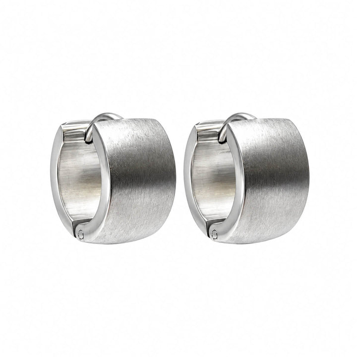 Leveät harjatut teräs korvarenkaat 7mm (Teräs 316L)