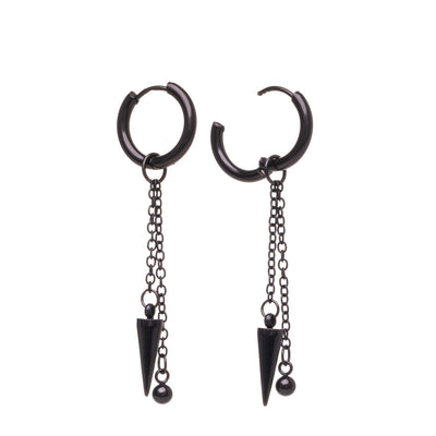 Spike pendant earrings ring earrings (Steel 316L)