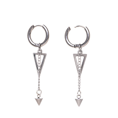 Spike pendant earrings ring earrings (Steel 316L)