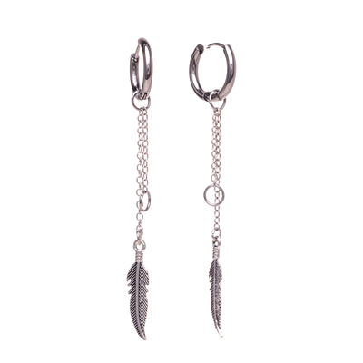Fob pendant earrings ring earrings (Steel 316L)