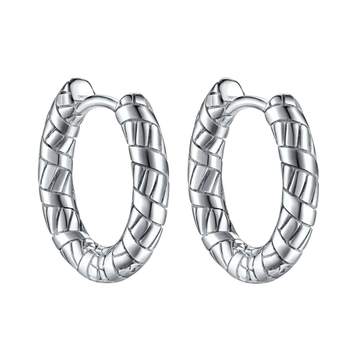 Patterned earrings steel ring earrings 3mm 12mm
