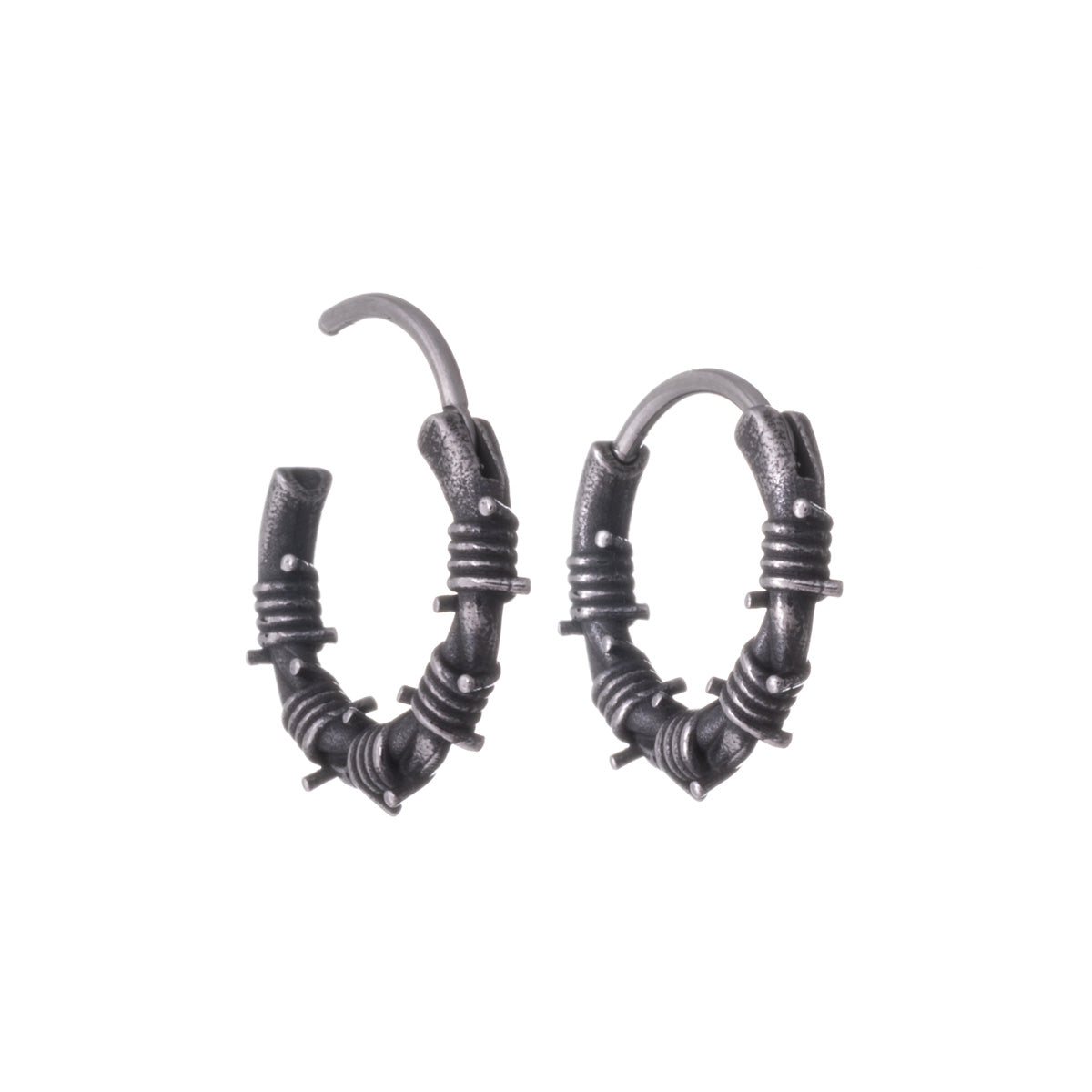 Steel barbed wire earrings (Steel 316L)
