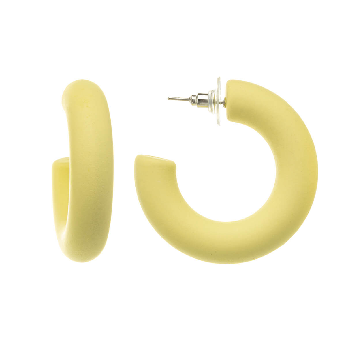 Pastellfärgade örhängen i plast 3,8 cm