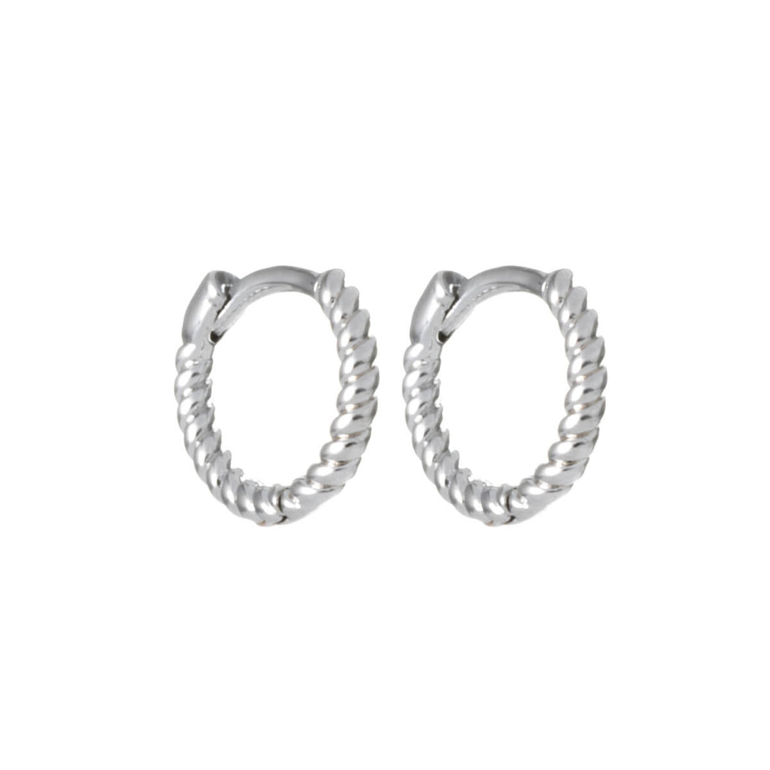 Narrow threaded earrings 8mm