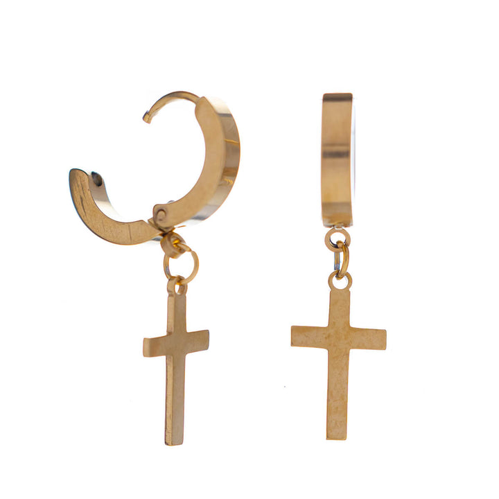 Teräsrengas risti korvakorut (Teräs 316L)