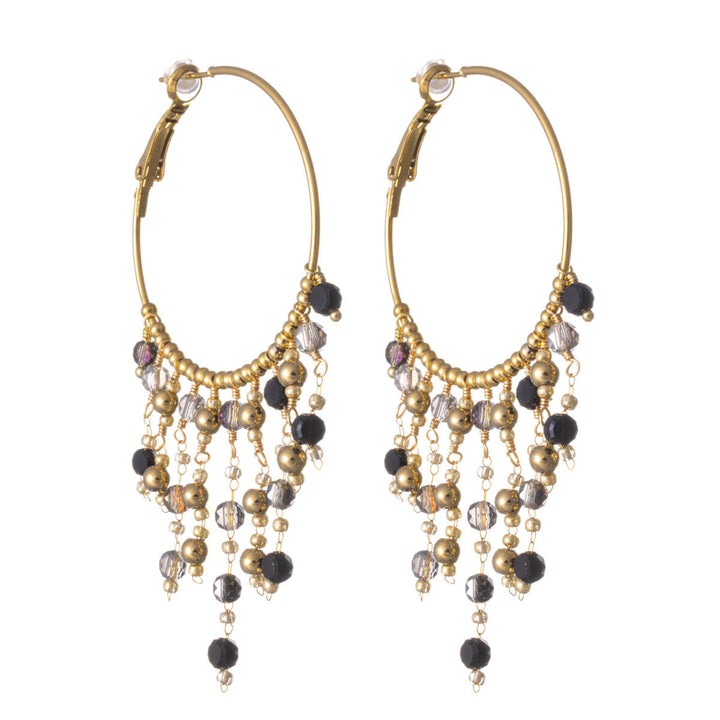 Örhängen med hängande pärldekorationer