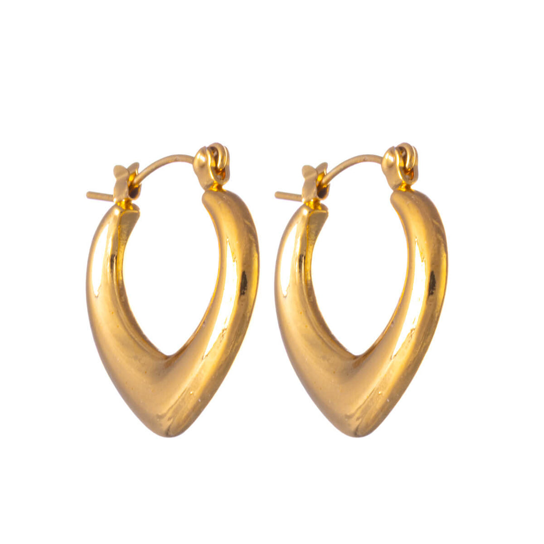 V-shaped steel earrings (Steel 316L)