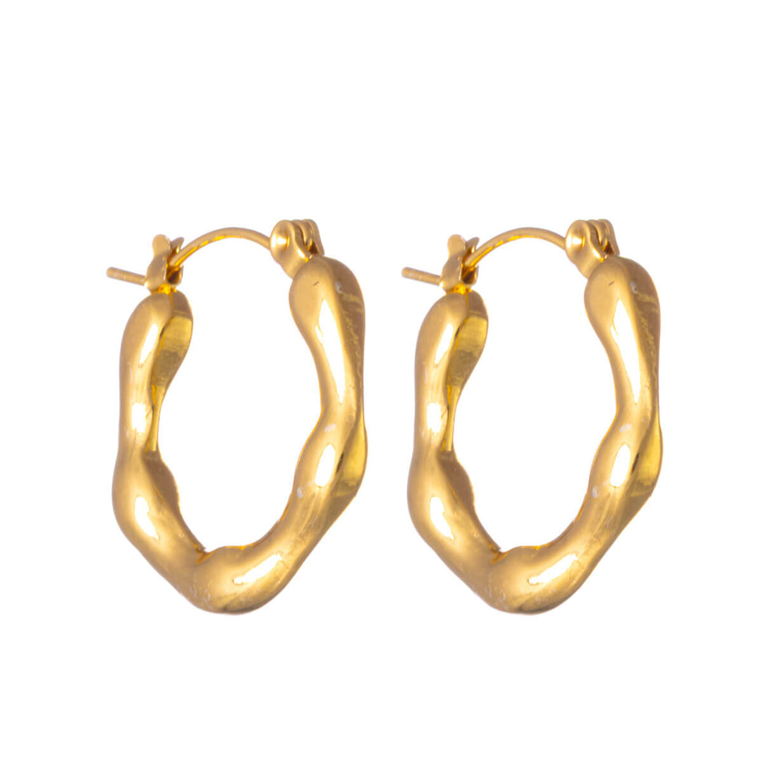 Wavy steel earrings (Steel 316L)