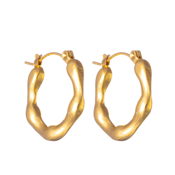 Wavy steel earrings (Steel 316L)