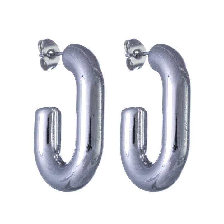 Round square earrings (Steel 316L)