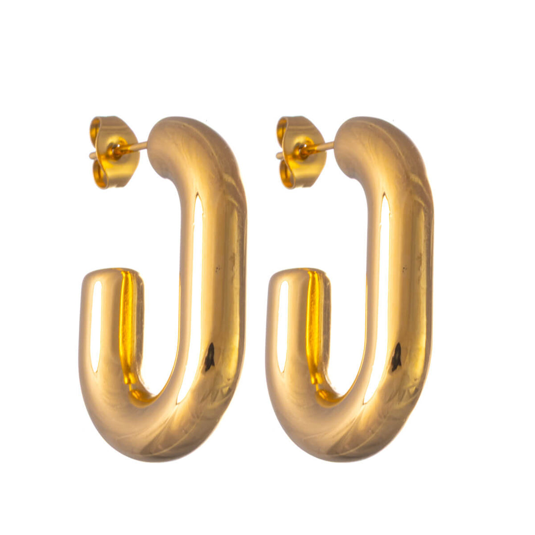 Round square earrings (Steel 316L)