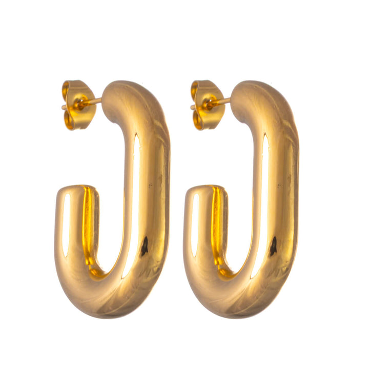 Round square earrings (Steel 316L)