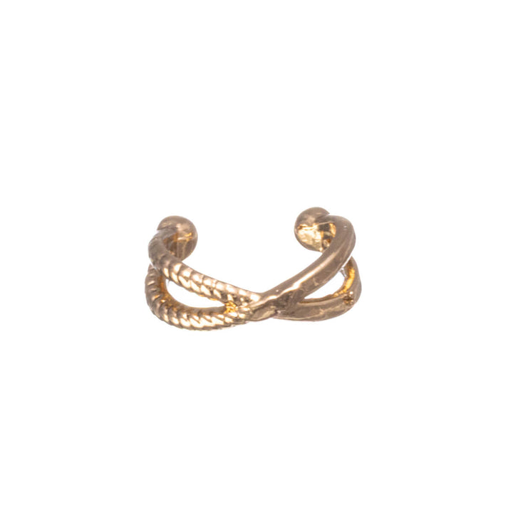 Double row cross ear cuff ear cuff 2pcs