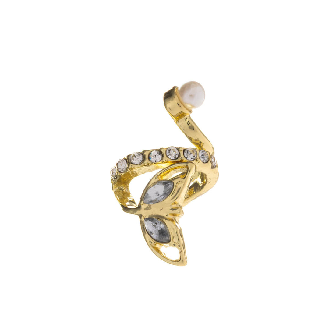 Twisting decorated rustic ear cuff