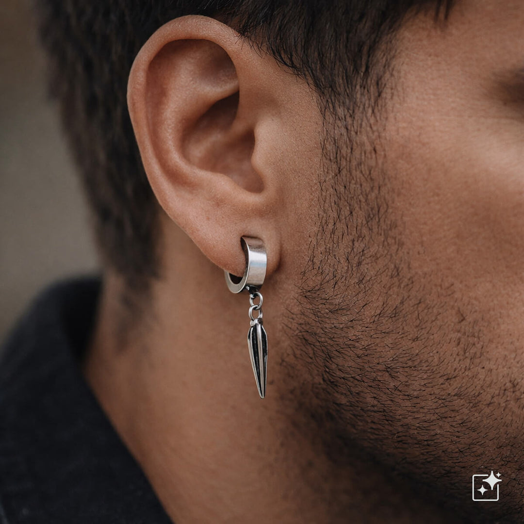 Spikade örhängen – kirurgiskt stål (316L)