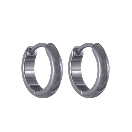 Titaani Korvarenkaat 8 mm – Pyöristetty G23 – hopea