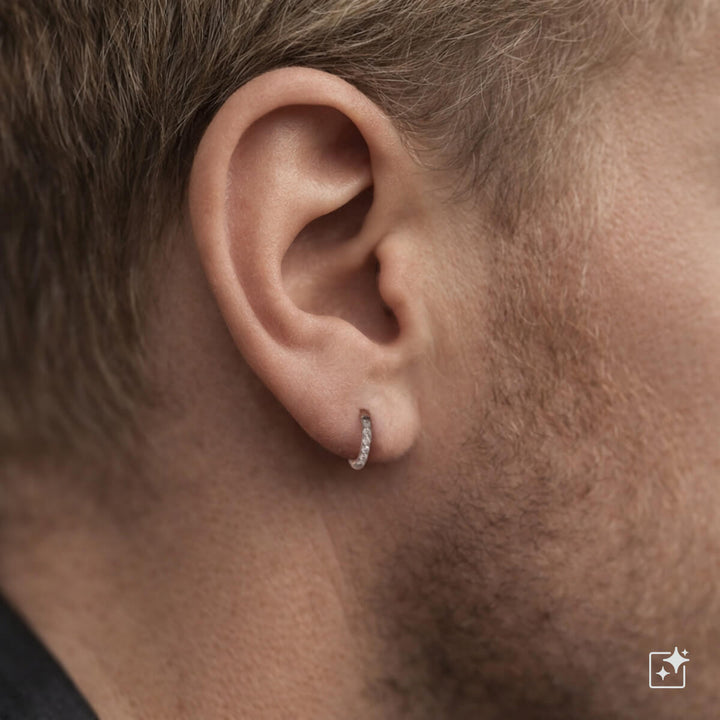 Titaani Zirkonia Korvarenkaat – Pavé (G23)