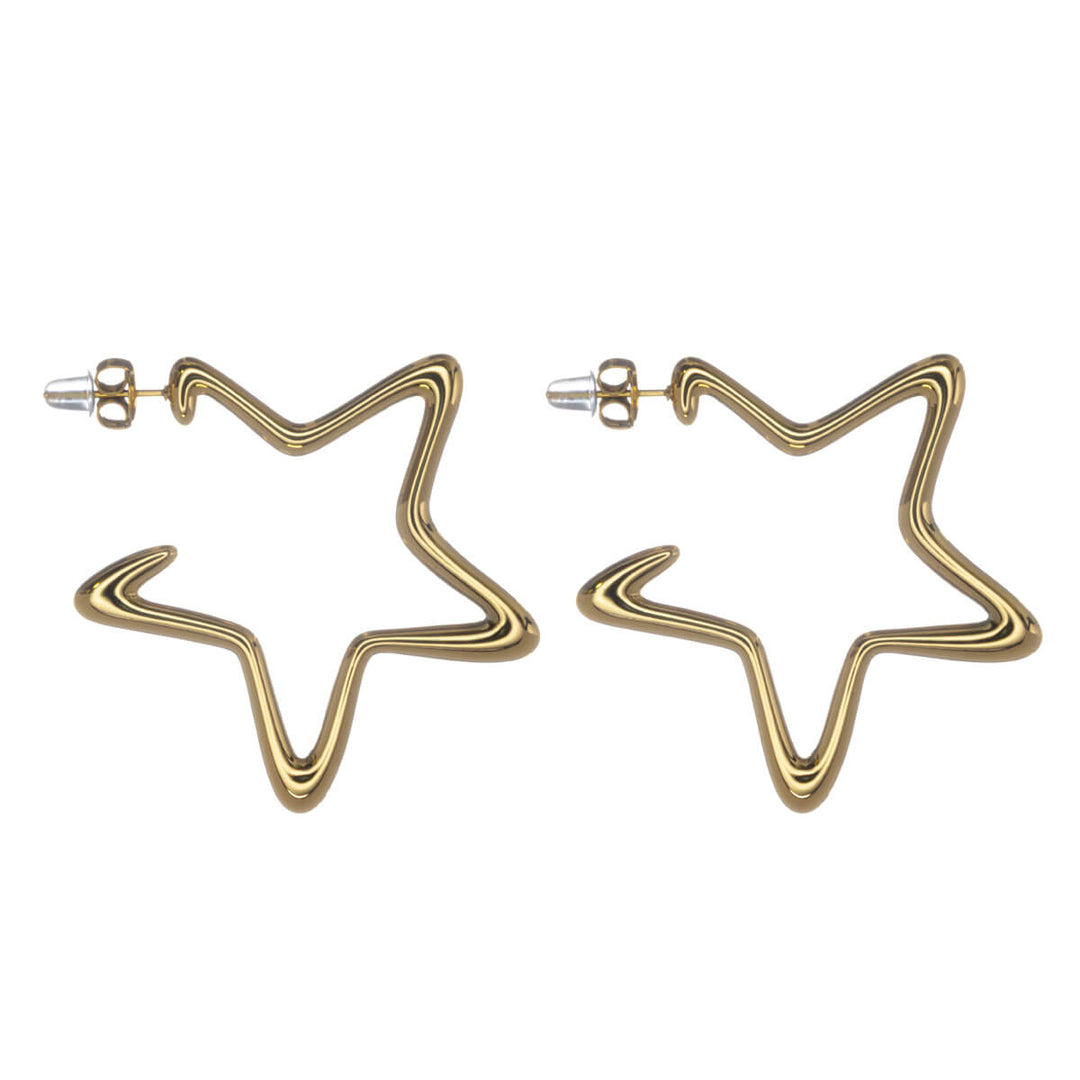 Star Earrings – Steel Star-Shaped Earrings