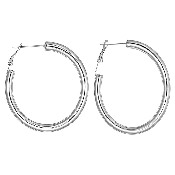 Round Steel Earrings, 5 mm, 5 cm (316L Surgical Steel)