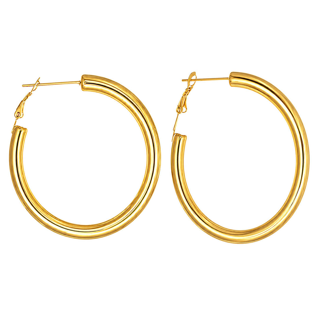 Round Steel Earrings, 5 mm, 5 cm (316L Surgical Steel)