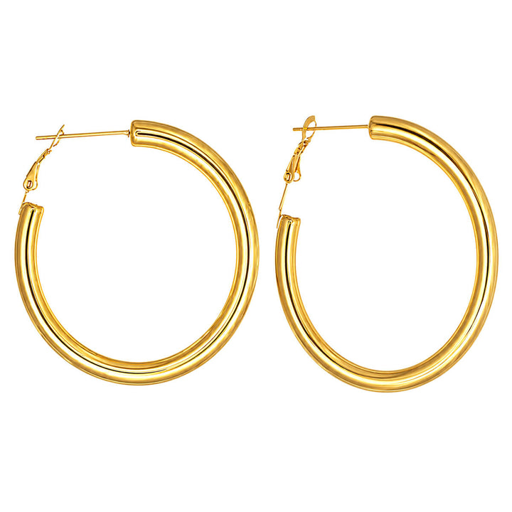Round Steel Earrings, 5 mm, 5 cm (316L Surgical Steel)