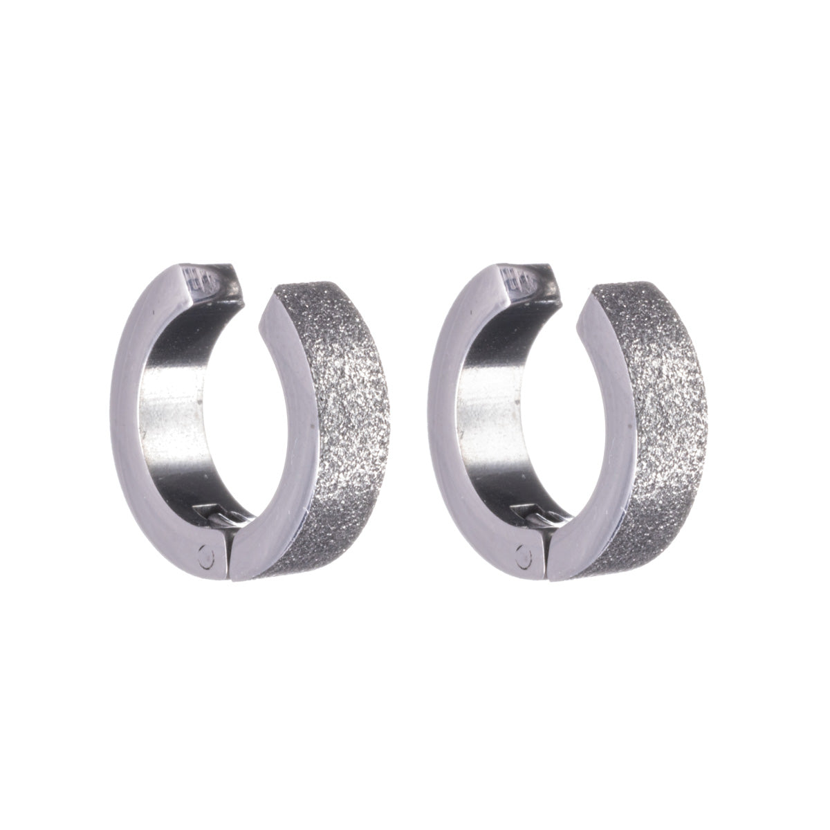 Glittering ring clip earrings 4mm (Steel 316L)