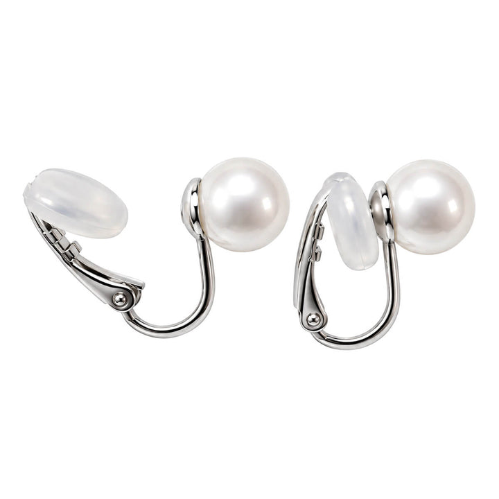 Bead pin 8mm clip earrings (steel 316L)