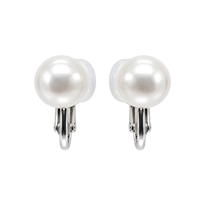Bead pin 8mm clip earrings (steel 316L)