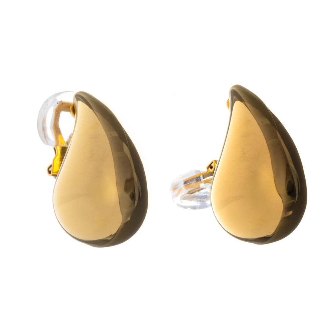 Spegelvända örhängen i stål med clips (Stål 316L)