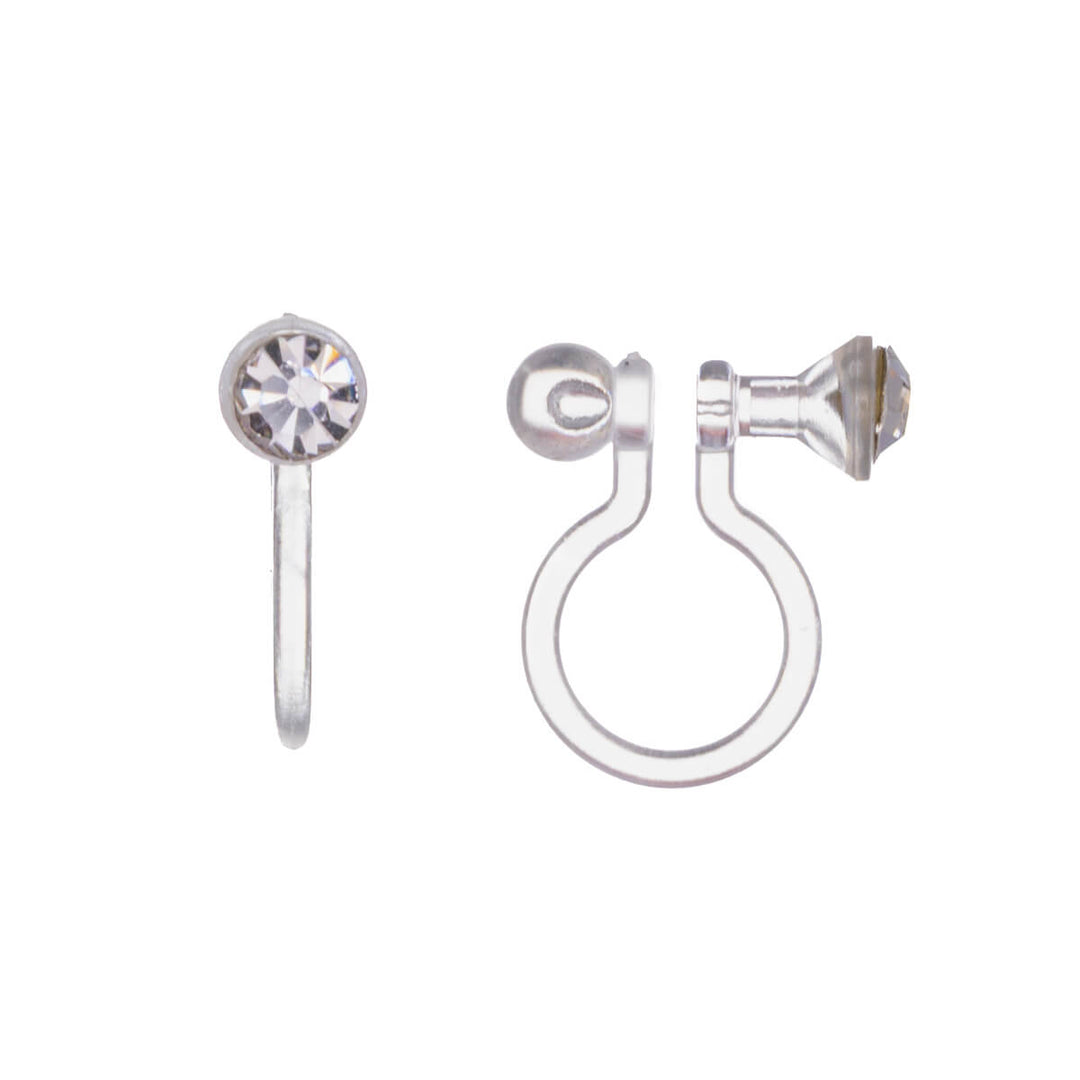 Clipsörhängen med små stenar