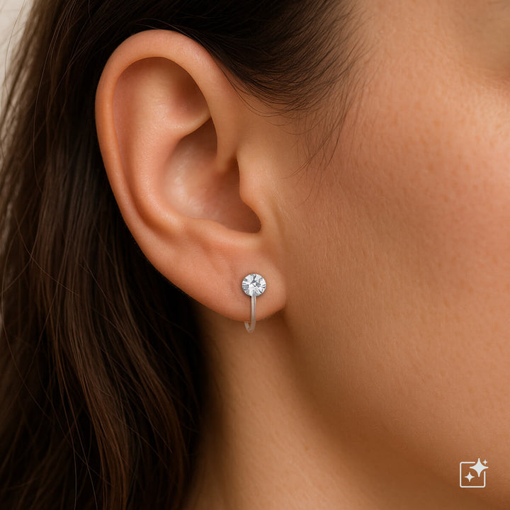 Clipsörhängen med små stenar