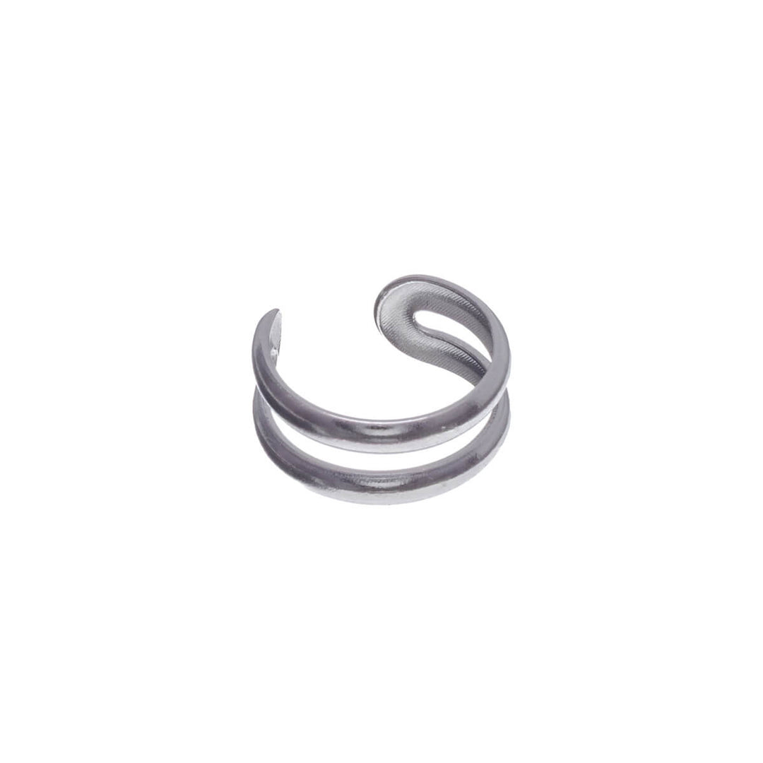 Double-row ring ear cuff (316L steel)