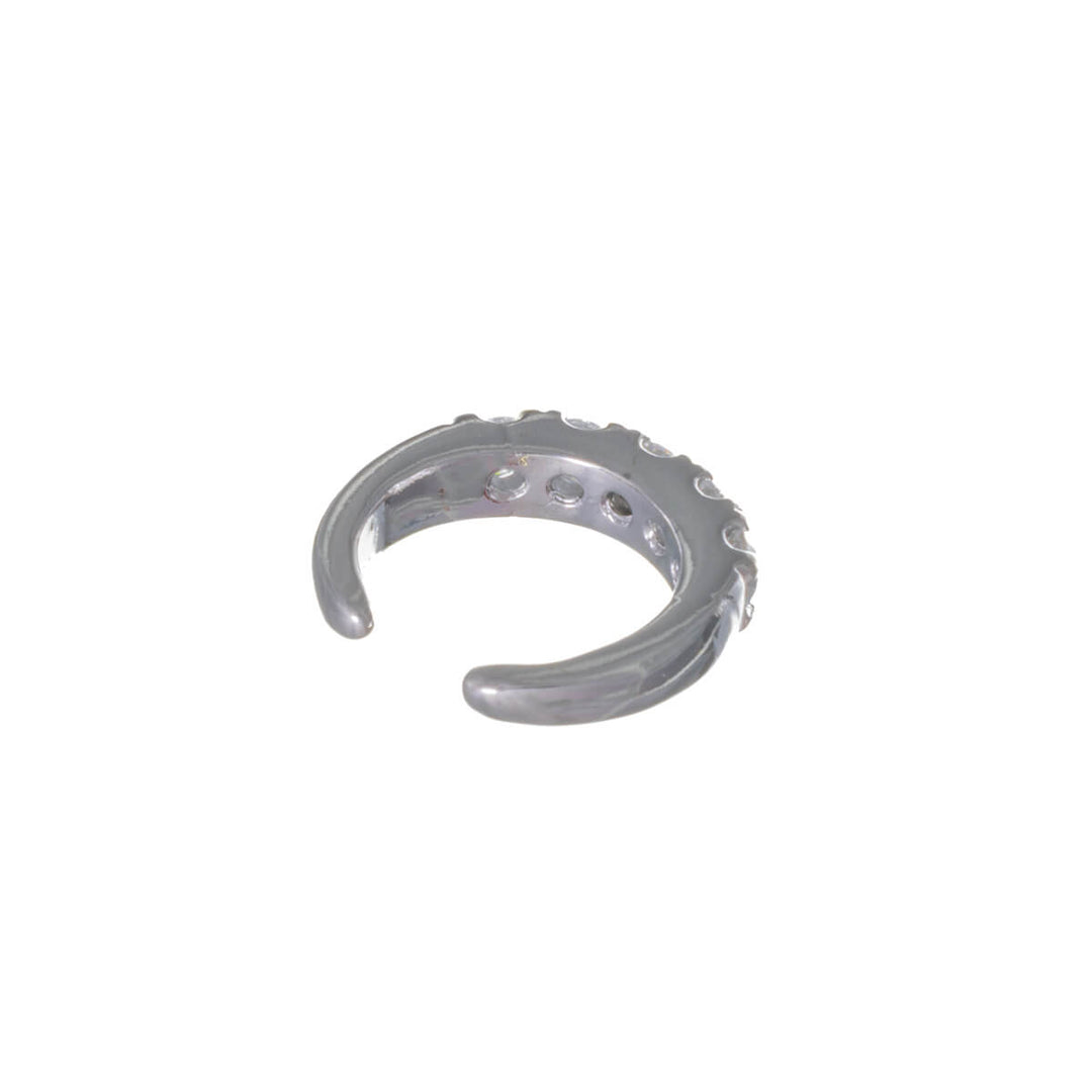 Yksirivinen ear cuff zirkoneilla