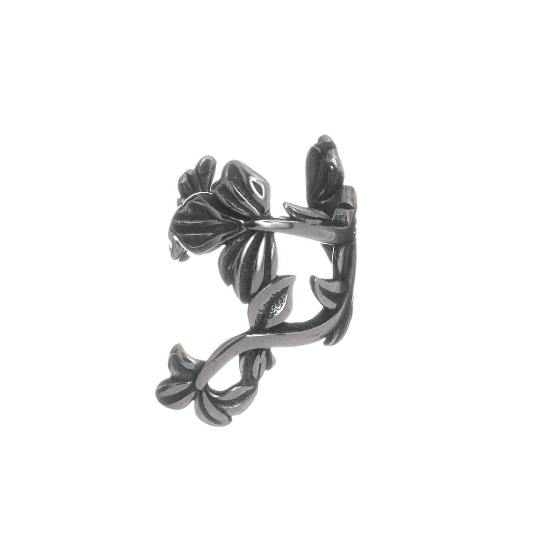 Leaf-shaped ear cuff (316L surgical steel)