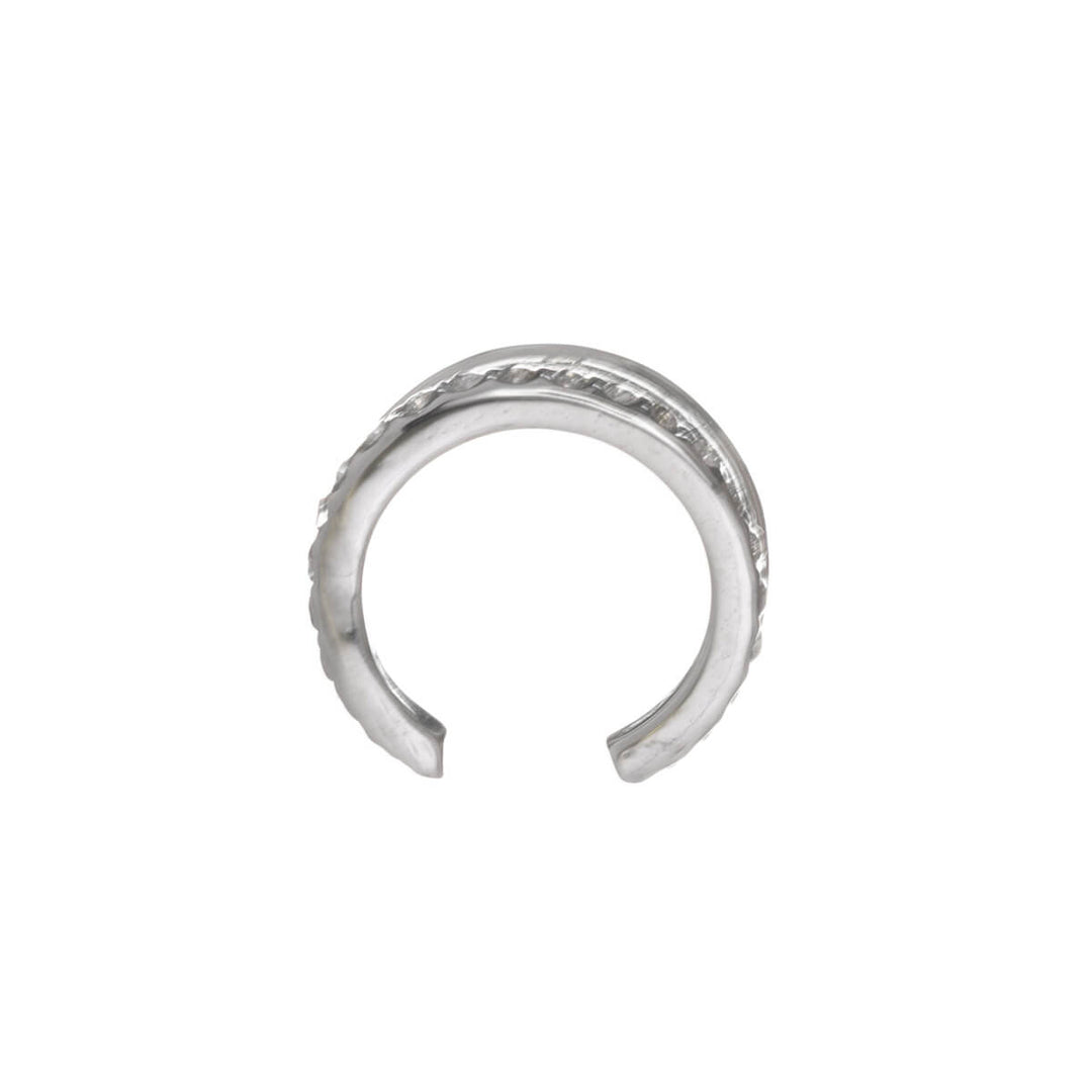 Ear cuff med två rader zirkoner (316L-stål)