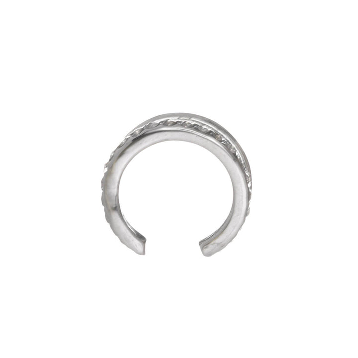 Ear cuff med två rader zirkoner (316L-stål)