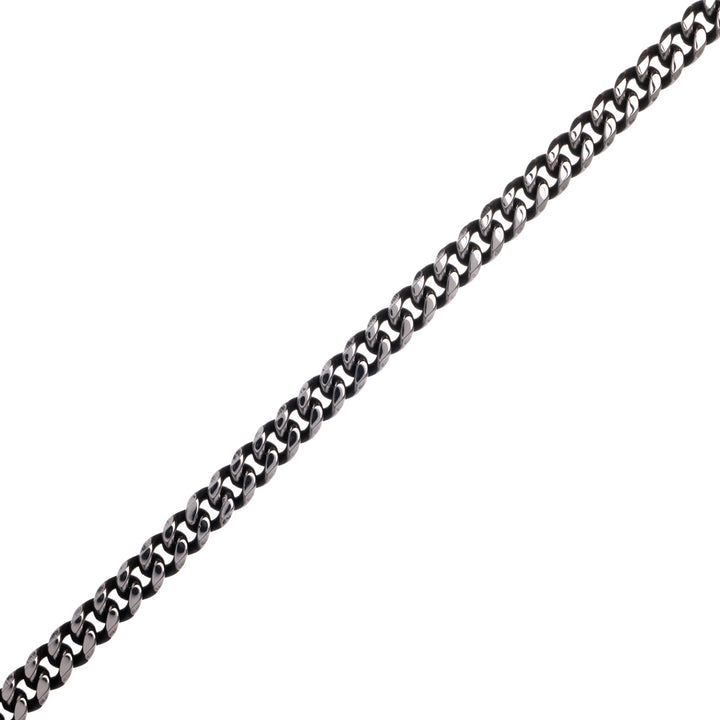 Armour chain dark steel necklace 6mm 55cm