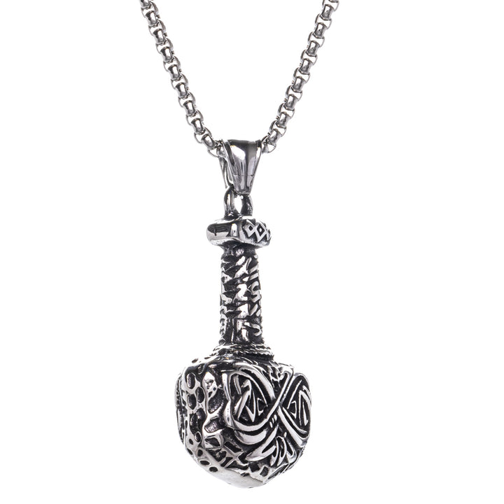 Mjölnir Tors hammare hängande halsband (Stål 316L)