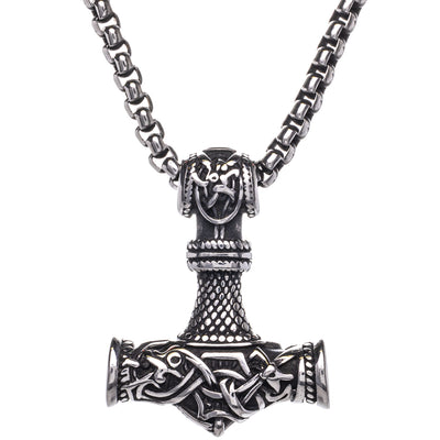 Thorins hammare Mjölnir hängande halsband (Stål 316L)