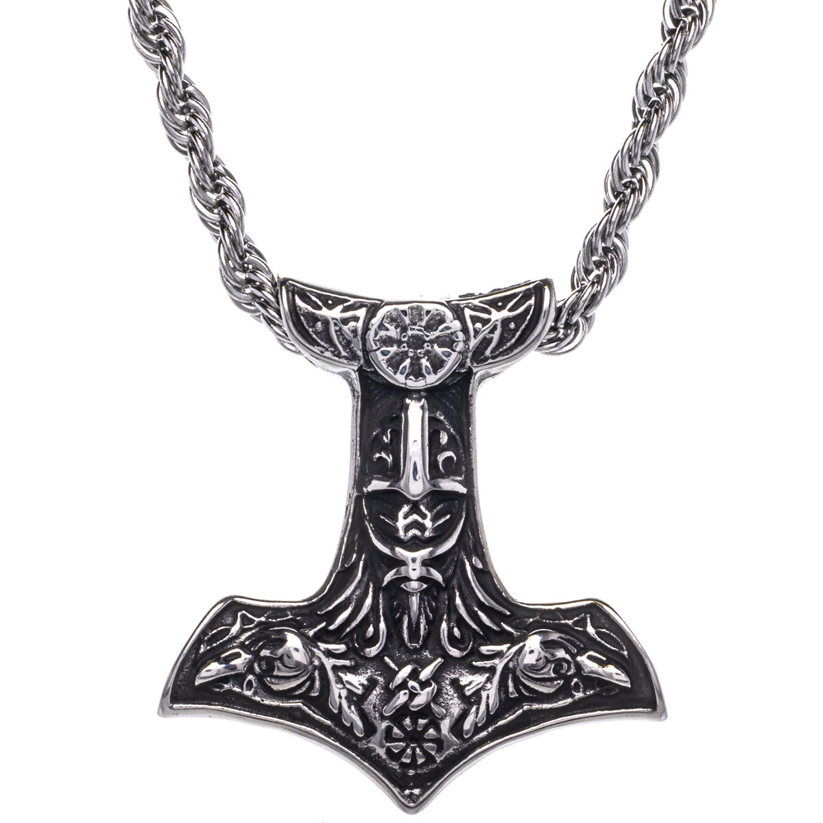 Thorins hammare Mjölnir hängande halsband (Stål 316L)p