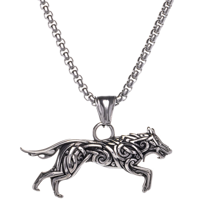 Fenrir wolf pendant necklace (Steel 316L)