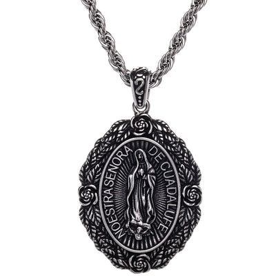 Guadalupe virgin pendant necklace (Steel 316L)