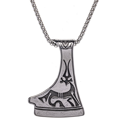 Goat Viking axe pendant necklace (Steel 316L)
