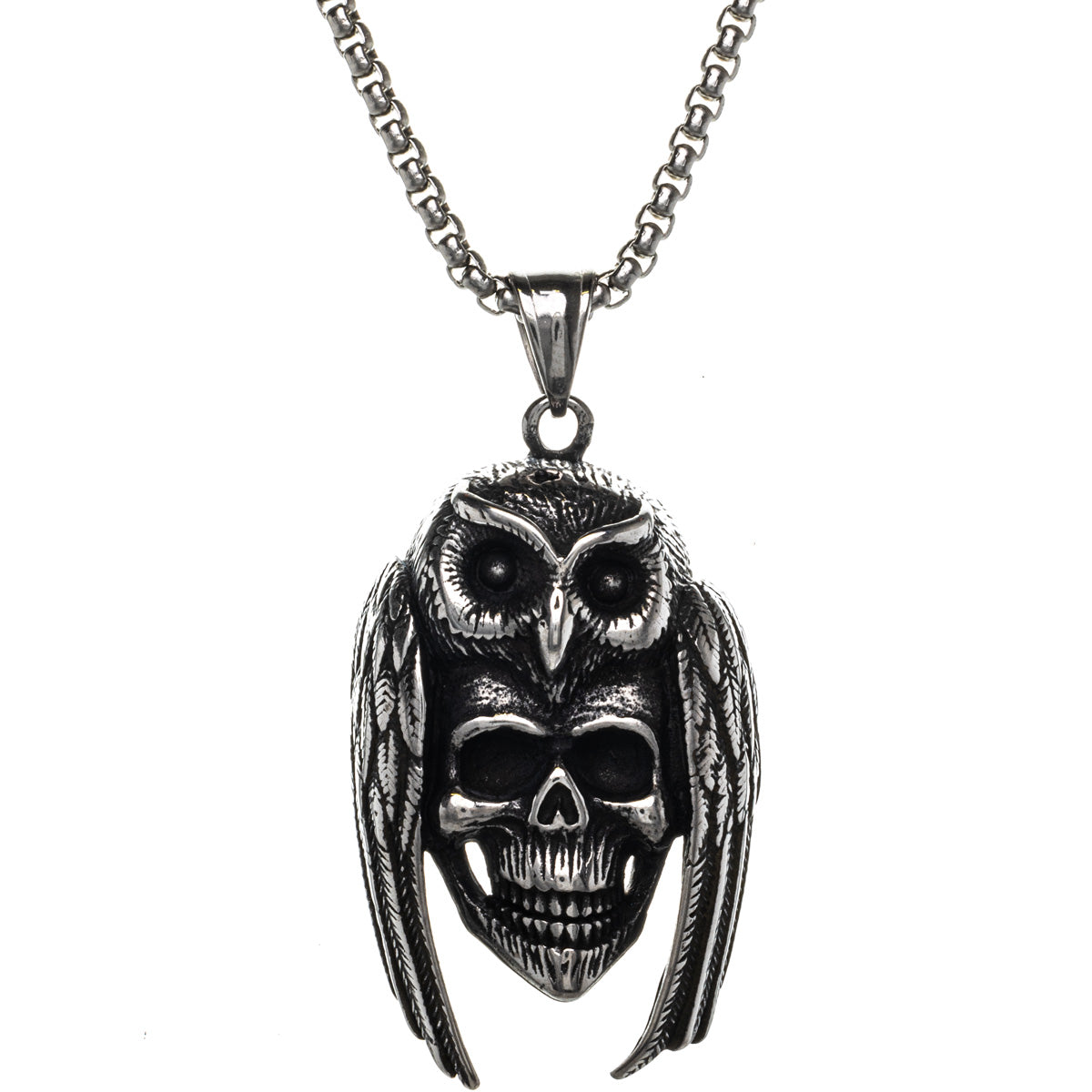 Owl pendant necklace (Steel 316L)
