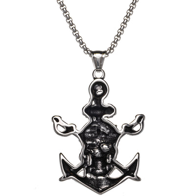 Pirate anchor pendant necklace (Steel 316L)