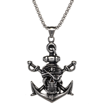 Piratankare hängande halsband (Stål 316L)